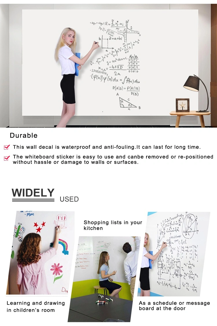 Premium Dry Erase Removable Children Wall Decals Decorative White Board Wall Sticker for Kids Room